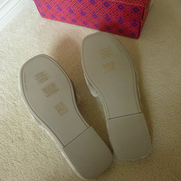 Tory Burch Shoes Tory Burch Double T Genuine Shearling Sport Slide